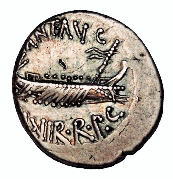 ROMAN REPUBLIC MARK ANTONY AR DENARIUS LEGIONARY ISSUE